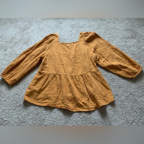 Madewell Mustard Blouse - Picture 7 of 11